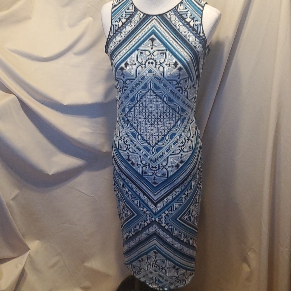 WHBM Geometric Designed Midi Dress SZ XS